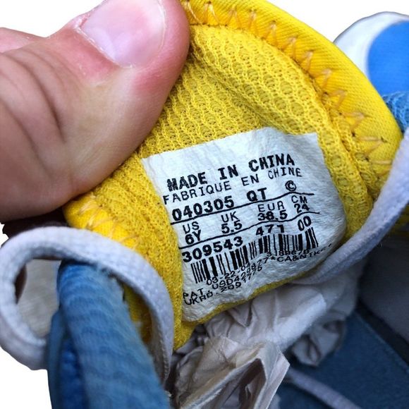 Vintage 2004 Nike Shox 'UNC' University Gold Size 6 - Picture 6 of 14